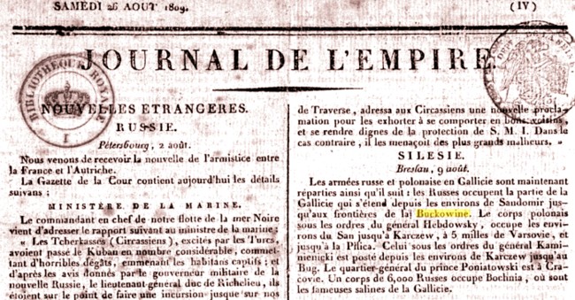 1809 Journal de l’Empire