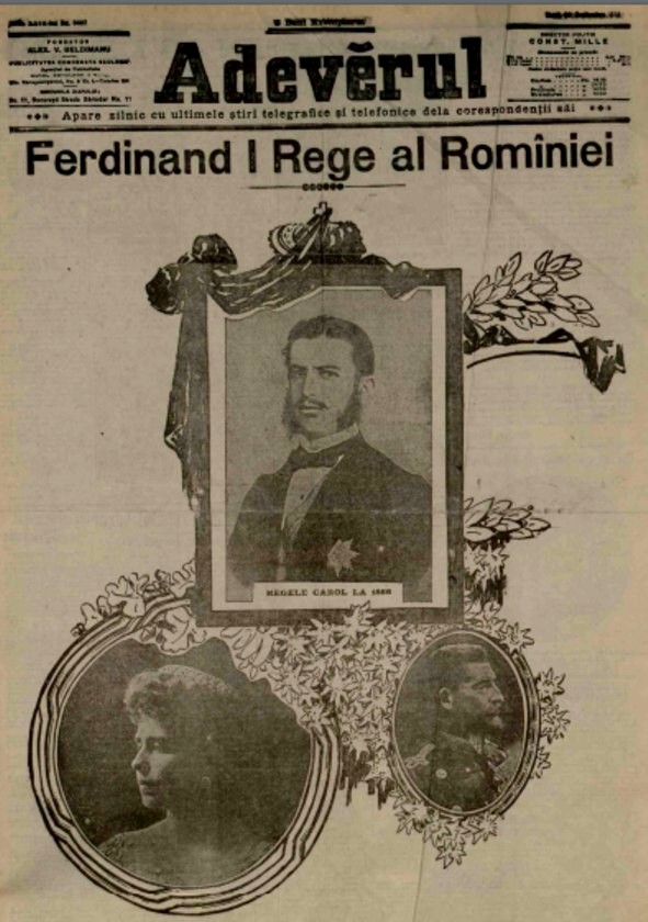 1914 Ferdinand 1 ADEVARUL 30 sept 1914