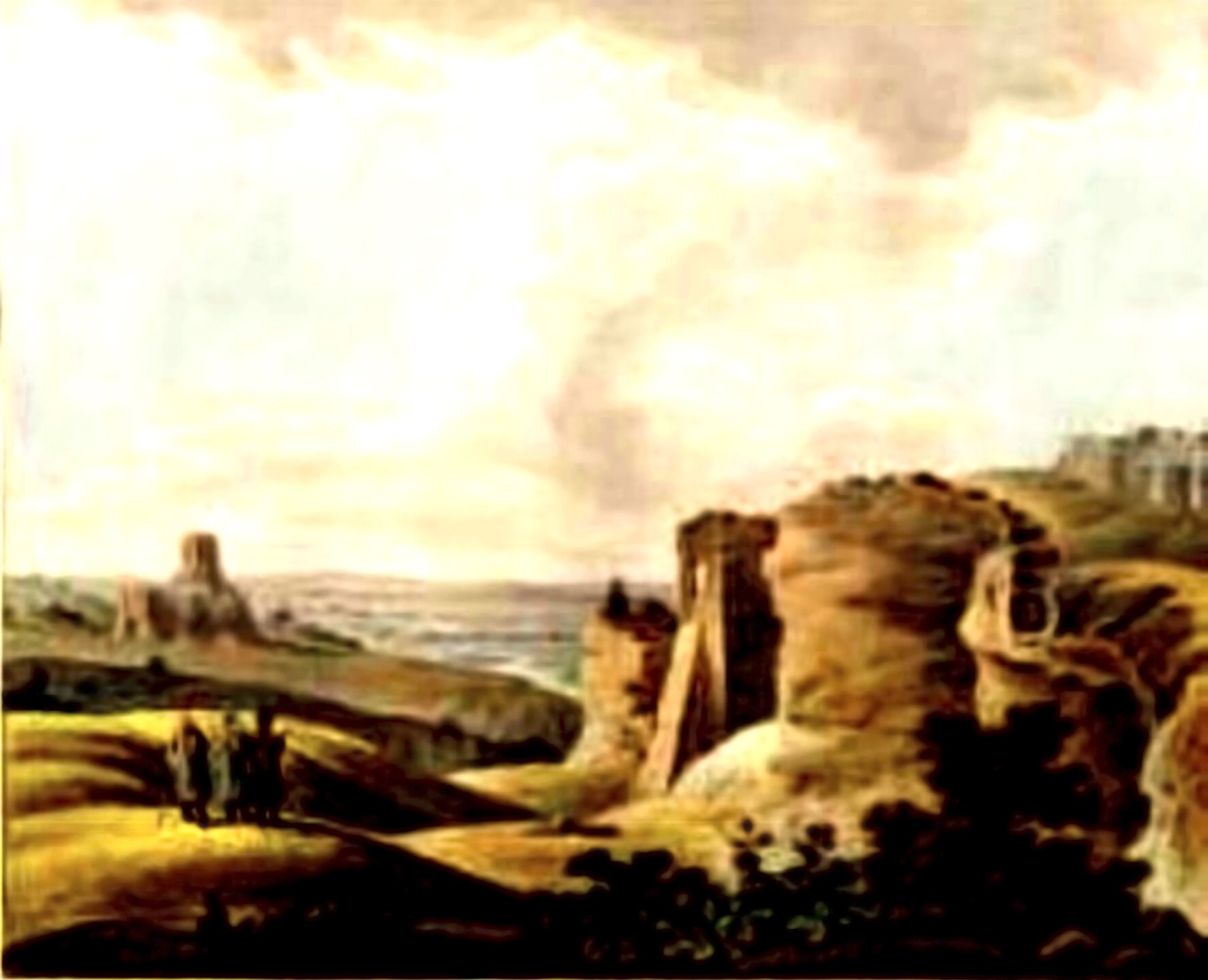 Suceava, Ruinele, în 1805 – acuarelă de Franz Jaschke (1775-1842)