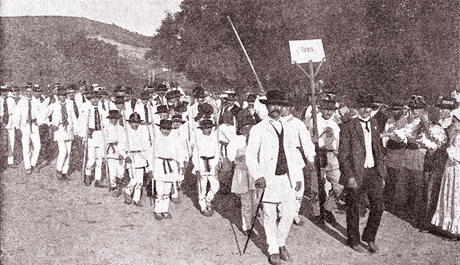 Sosirea căluşerilor, la Blaj, în 17/30 august 1911