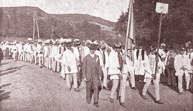Blaj 1911 SERBĂRILE DE LA BLAJ 1911 Conductul etnografic Sosirea satelor