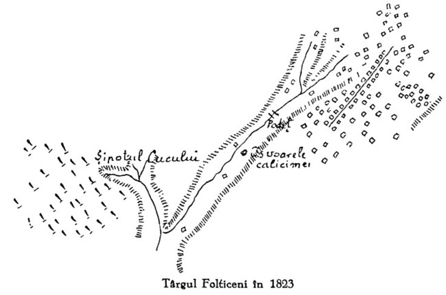 Harta Fălticenilor, în 1832