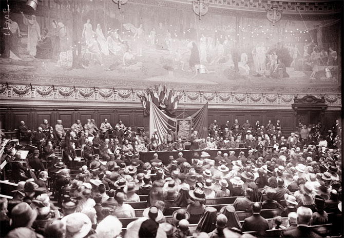 Fête de l'étendard d'Etienne le Grand à la Sorbonne, 28 juillet 1917