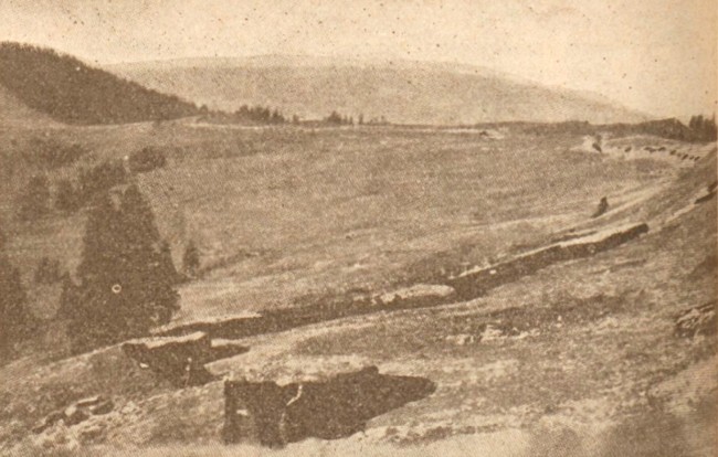 La Guerre mondiale 17 august 1917 Pozitii austriece în apropiere de Vatra Dornei