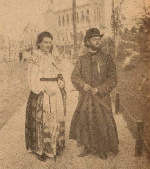 Pages de gloire 8 oct 1916 Bucovineni refugiati în Bucuresti preot si preoteasa