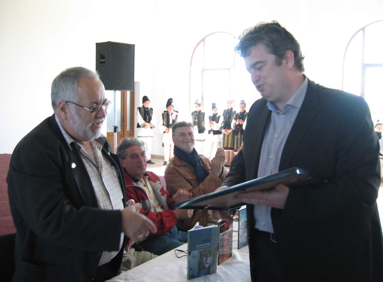 Menachem Falek şi Preşedintele Ioan Cătălin Nechifor
